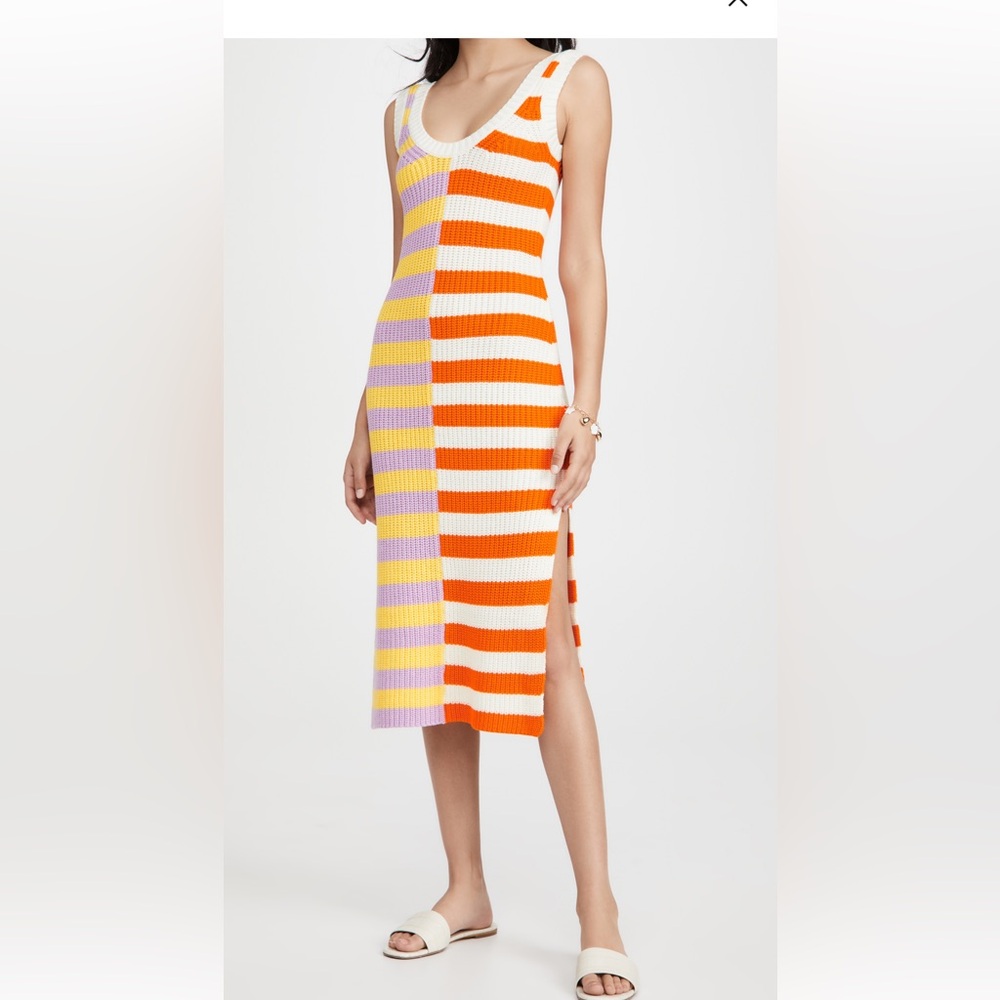 Staud Colorblock Mini Dress